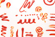 © Pixel-Shot - Different patterns made of tasty ketchup on white background