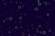 © MAHBUBA - Dark Backdrop with Floating Hexagons with Colored Edges, Geometric Pattern