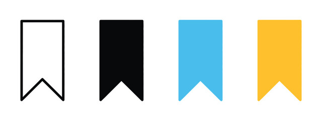 Bookmark icon vector. educational apps, e-commerce Wishlist, content curation features symbol. vector illustration.