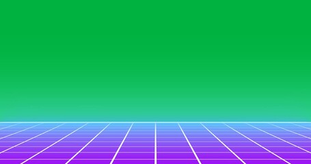 Wall Mural - Animation of blue neon squares on transparent background