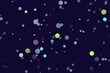 © MAHBUBA - Polygon Scatter on Dark Backdrop, Geometric Particle Overlap, Abstract Polygonal
