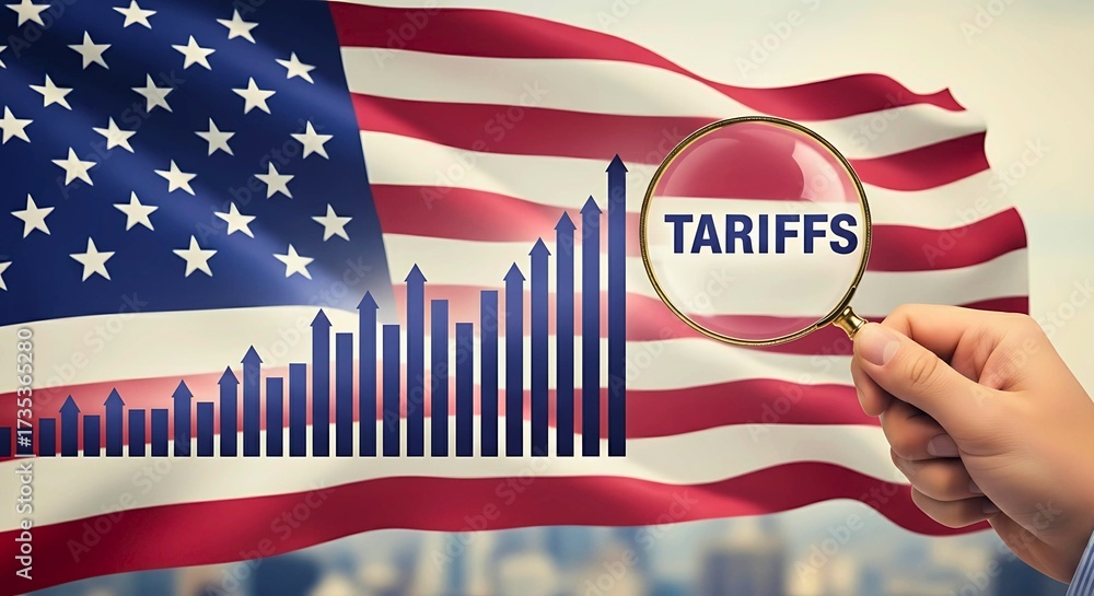 US Tariffs Impact on Economic Growth and Trade. Stock Photo | Adobe Stock
