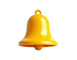 © Potato - Shiny, yellow, 3D rendering of a bell against a black background