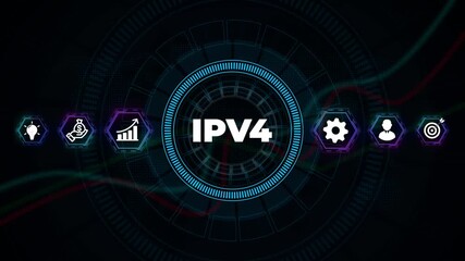 Business, Technology, Internet and network concept. IPV4 abbreviation. Modern technology concept.