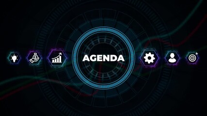 Business, Technology, Internet and network concept. Businessman with agenda word.