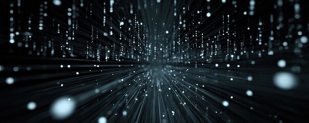 Wall Mural - Modern digital abstract 3D background. Can be used in the description of network abilities, technological processes, digital storages, science, education, etc.