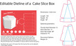 © Rafiqul - Cake slice box template diagram cake box dieline