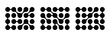 © Aquavisionweath6 - Connected dots icon. Circles pattern sign. Integration symbol. Abstract point movement. Connected round blobs. Transition metaballs. Vector illustration