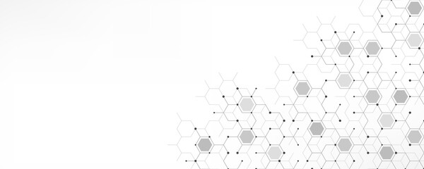 Wall Mural - Graphic design element with abstract geometric background of simple hexagon pattern