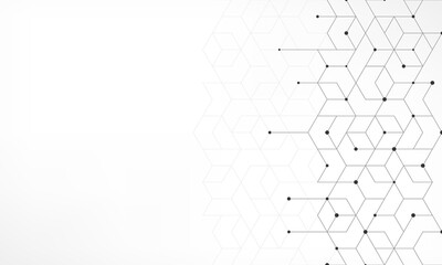 Wall Mural - Graphic design element with abstract geometric background of simple hexagon pattern