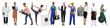 © New Africa - Choosing profession. People of different occupations on white background, collage of portraits