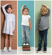 © New Africa - Cute children measuring their heights near colorful walls, collage of portraits