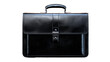 © Asim Ali - Elegant black leather briefcase glistening under light on a transparent background
