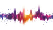 © MR CREATOR - Abstract colorful cityscape design with geometric shapes on transparent background