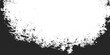 © NOT BAD - Black ink splash on a dirty grunge texture background illustrates an abstract liquid design