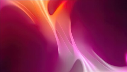 Wall Mural - vibrant abstract gradient waves in pink red and orange flowing curves with soft light transitions and glowing motion ideal for modern wallpaper or banner background with copy space
