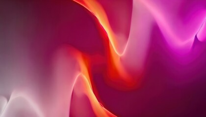 Wall Mural - vibrant abstract gradient waves in pink red and orange flowing curves with soft light transitions and glowing motion ideal for modern wallpaper or banner background with copy space