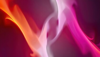 Wall Mural - vibrant abstract gradient waves in pink red and orange flowing curves with soft light transitions and glowing motion ideal for modern wallpaper or banner background with copy space