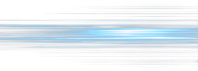 Canvas Print - Light motion effect for banners. Blue lines. Speed ​​effect on blue background. Light, speed and motion lines on white background	.PNG