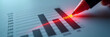 © Manu - A declining bar graph highlighting Costs with a glowing red marker, visually depicting cost reduction strategies, featuring negative space for additional contextual text.