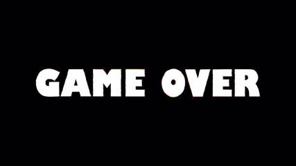 Game Over Glitch Animation Video 4K