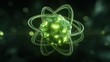 © FC - Innovative green technology 3d atomic structure visualization digital space scientific image futuristic environment