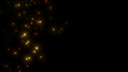 Wall Mural - golden sparkling stars light background effect