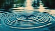 © PikePicture - Water drop creating concentric ripples on liquid surface