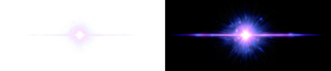 Wall Mural - Abstract Cosmic Glow with Radiant Light Effects and Energy Rays Display on Transparent and Black Background, png
