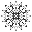 © Shahina - Circular mandala with daisies and decorative lines