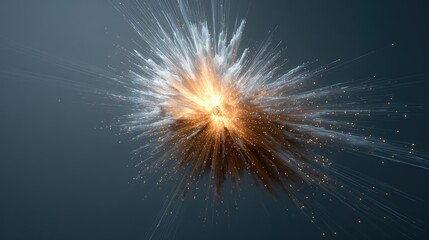 Wall Mural - Abstract energy explosion with glowing particles expanding