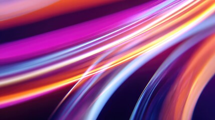 Canvas Print - Abstract glowing light streaks creating vibrant modern background