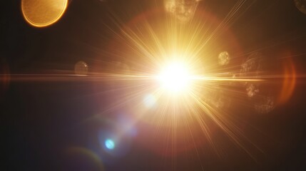 Wall Mural - Bright lens flare light burst abstract background