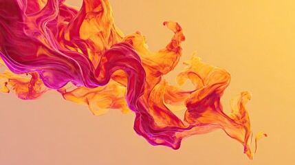 Wall Mural - Flowing abstract fabric creating dynamic colorful movement