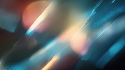Canvas Print - Abstract lines creating blue and orange light texture