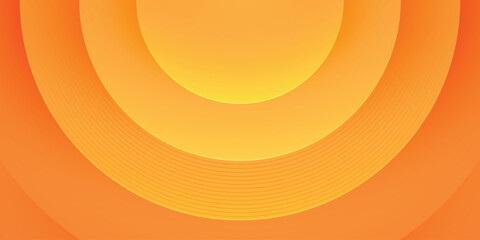 Wall Mural - yellow abstract background with realistic overlap circular shape
