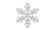 © Ines - Isolated 3D snowflake with smooth surface, winter holiday decoration, six sided, snow flake