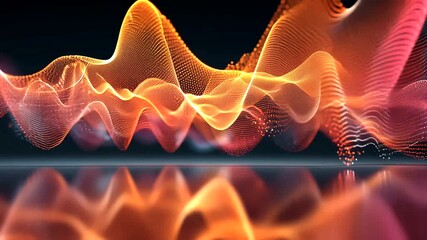 Wall Mural - Colorful Sound Wave Visualization on Dark Background