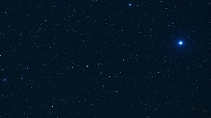 Wall Mural -  Starry sky timelapse background. Beautiful night sky with Milky Way galaxy on dark sky.