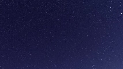 Wall Mural -  Starry sky timelapse background. Beautiful night sky with Milky Way galaxy on dark sky.