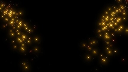 Wall Mural - gold glitter lights particles background glow effect