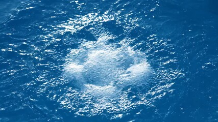 Poster - A top-down perspective showcases a powerful slow motion water splash, creating a complex fractal pattern on the surface geometric, powerful slow motion water splash, complex