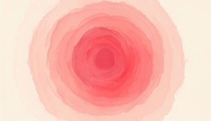 Wall Mural - abstract pink watercolor bloom radiating soft concentric layers with delicate gradients on light background evoking floral energy calm atmosphere ideal for wallpaper or banner design