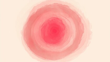 Wall Mural - abstract pink watercolor bloom radiating soft concentric layers with delicate gradients on light background evoking floral energy calm atmosphere ideal for wallpaper or banner design