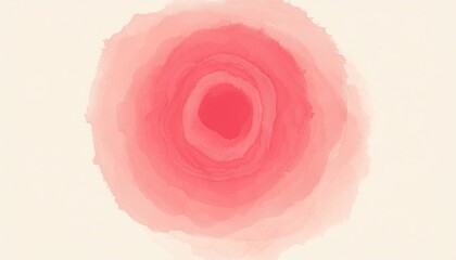 Wall Mural - abstract pink watercolor bloom radiating soft concentric layers with delicate gradients on light background evoking floral energy calm atmosphere ideal for wallpaper or banner design