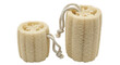 © Anna - Isolated Loofah sponges with string for bath and shower, natural fiber exfoliators