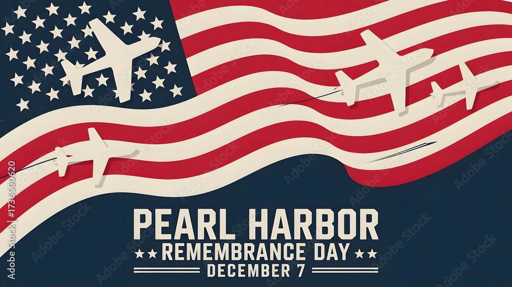 Photo Stock Commemorate Pearl Harbor Remembrance Day with historical ...