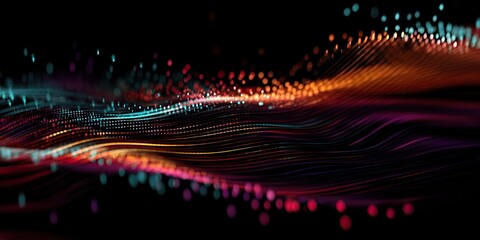 Wall Mural - Modern digital abstract 3D background. Can be used in the description of network abilities, technological processes, digital storages, science, education, etc.