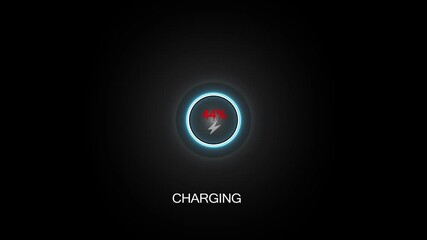 Loading screen at 88%, screen cell phone display while charging battery 88%