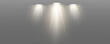 © Iryna - Spotlight, vector light set png, walls, studio light, different colors and shades of realistic light for design, advertising, banner, poster. Light rays and light effect